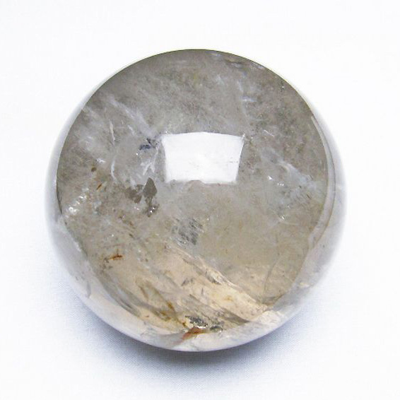 1Kg ライトニング水晶 丸玉 90mm [T529-5533]