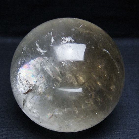 1.1Kg ライトニング水晶 丸玉 91mm [T529-5636]