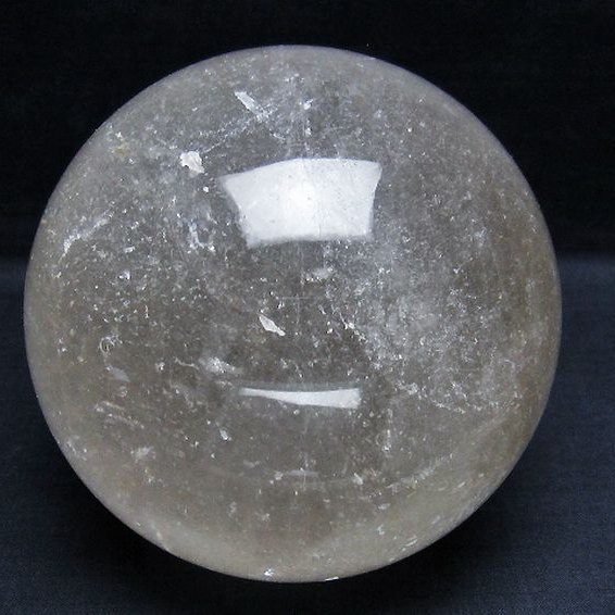 水晶玉　2点 2.4Kg ライトニング水晶 丸玉 125mm [t529-5667]