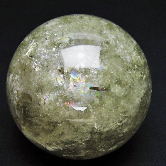 虹入り シトリン水晶 丸玉 73mm [t529-5718]