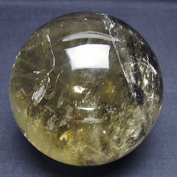 虹入り シトリン水晶 丸玉 72mm [t529-5745]