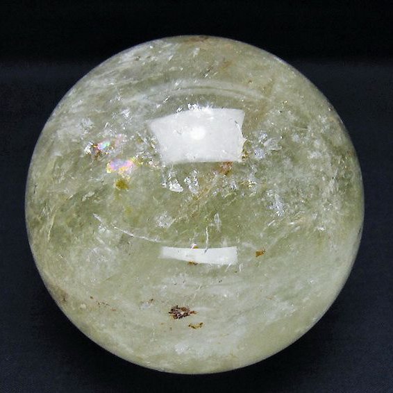 1.1Kg シトリン水晶 丸玉 91mm [t529-5792]