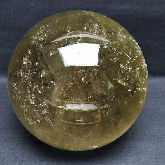 3.5Kg シトリン水晶 丸玉 140mm [T529-5935]