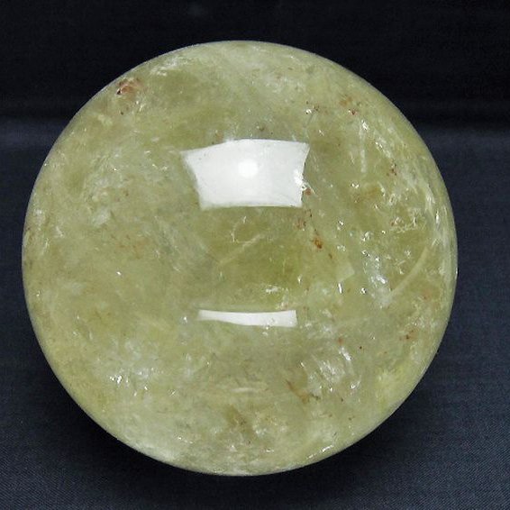 1.1Kg シトリン水晶 丸玉 92mm [T529-6246]