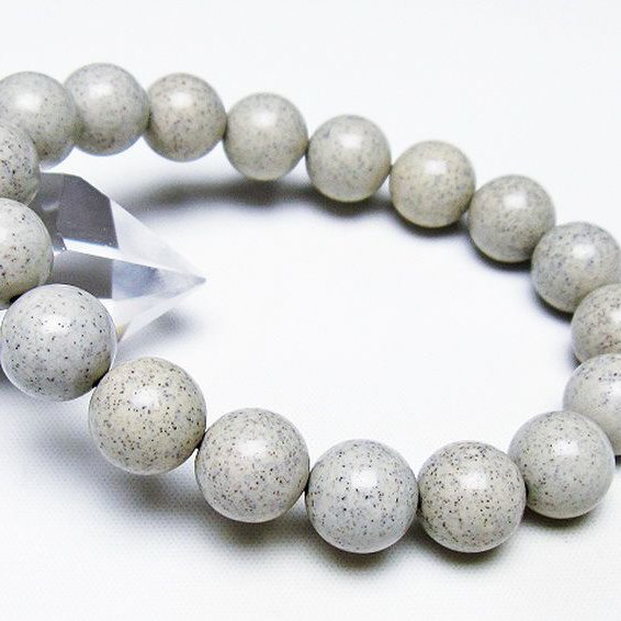 台湾産 北投石 天然ラジウム効果 ブレスレット 12mm [T538-2533]