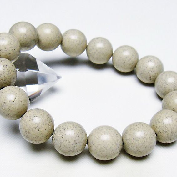 台湾産 北投石 天然ラジウム効果 ブレスレット 14mm [T538-2662]