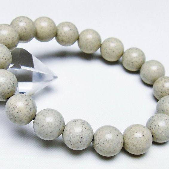 SALE ラジウム ブリリアンスストーン ホルミシス ラドン 北投石 値下げ 台湾産 北投石 天然ラジウム効果 ブレスレット 12mm [t538-2735]
