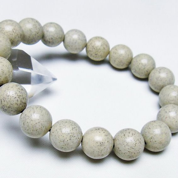 台湾産 北投石 天然ラジウム効果 ブレスレット 12mm [T538-2743]