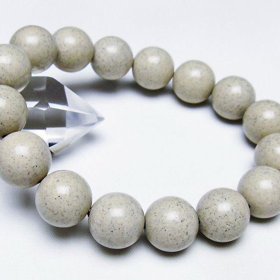 台湾産 北投石 天然ラジウム効果 ブレスレット 14mm [T538-2762]