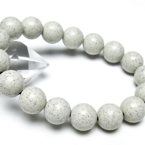 台湾産 北投石 天然ラジウム効果 ブレスレット 12mm [t538-3002]