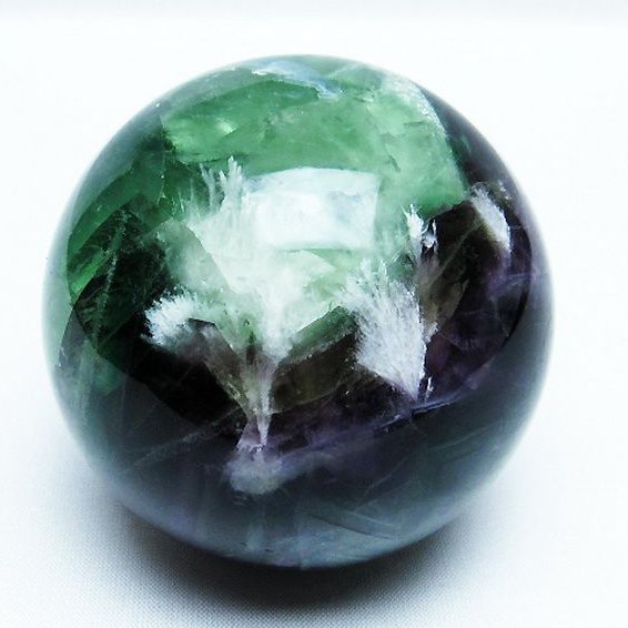 エンジェルフェザー フローライト 丸玉 74mm [T540-2250]