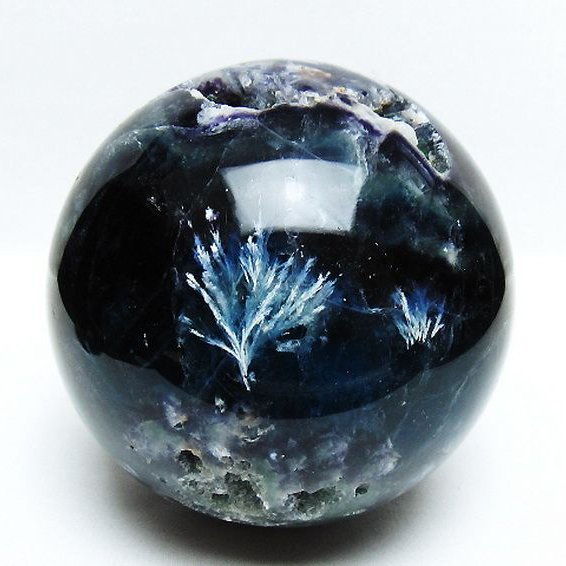 3.7Kg エンジェルフェザー フローライト 丸玉 140mm [T540-2520]