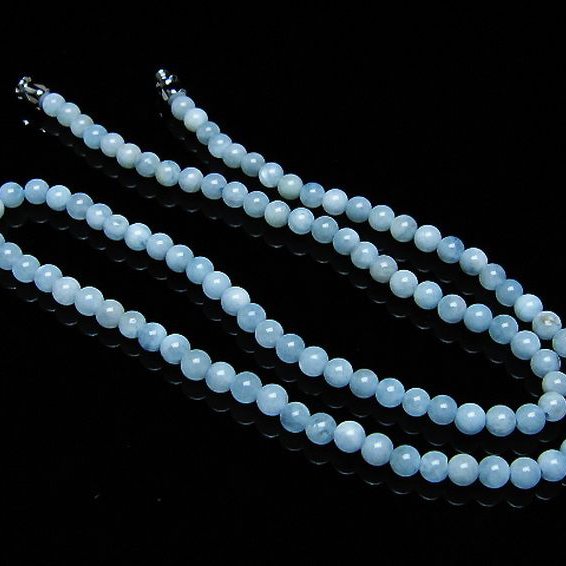 アクアマリン ネックレス 4mm [T556-3444]