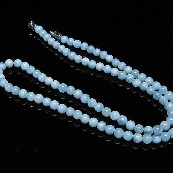 アクアマリン ネックレス 4mm [t556-3446]