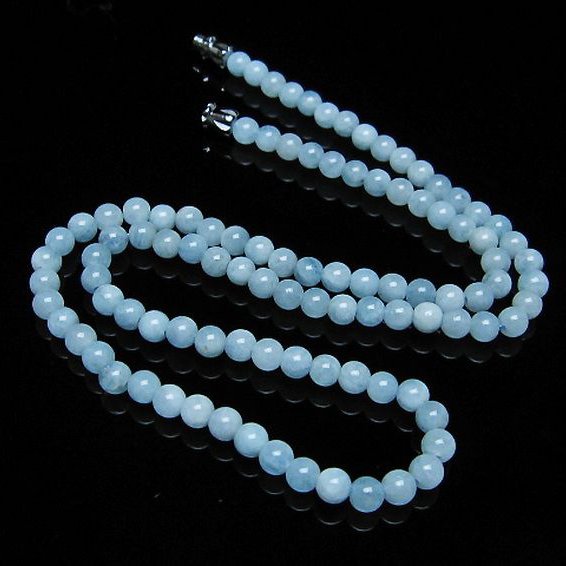 アクアマリン ネックレス 4mm [T556-3447]