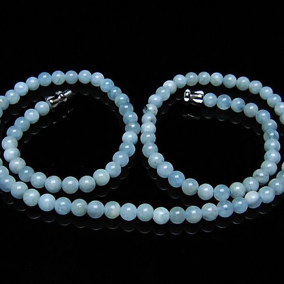 アクアマリン ネックレス 4mm [t556-3469]