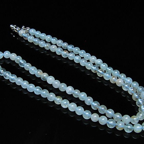アクアマリン ネックレス 4mm [t556-3494]