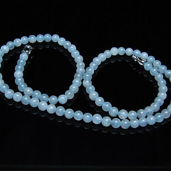 アクアマリン ネックレス 4mm [t556-3497]