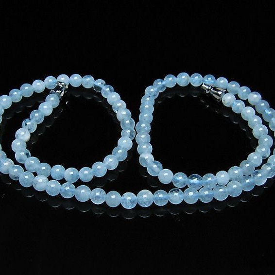 アクアマリン ネックレス 4mm [t556-3498]