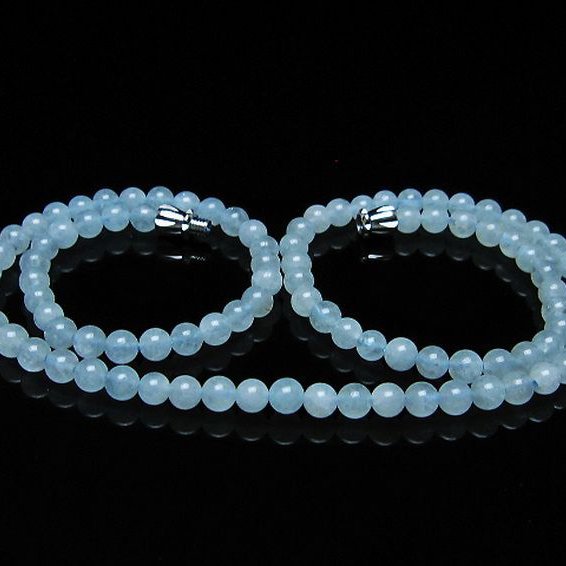 アクアマリン ネックレス 4mm [T556-3500]