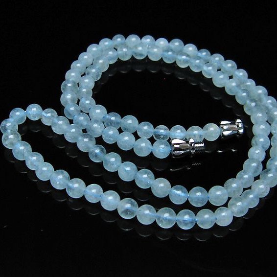 アクアマリン ネックレス 4mm [t556-3510]