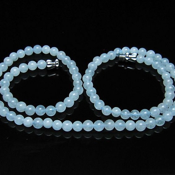 アクアマリン ネックレス 4mm [T556-3515]