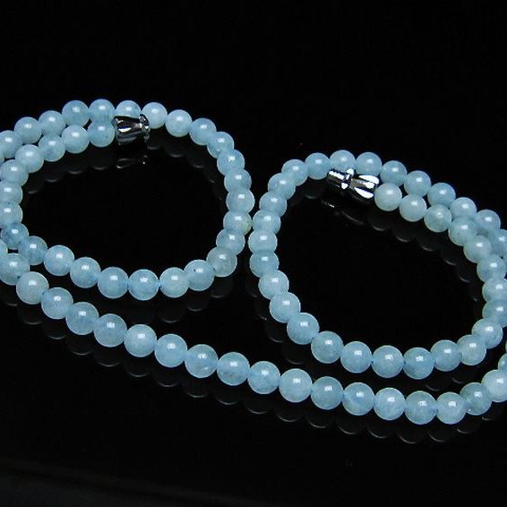 アクアマリン ネックレス 4mm [T556-3521]