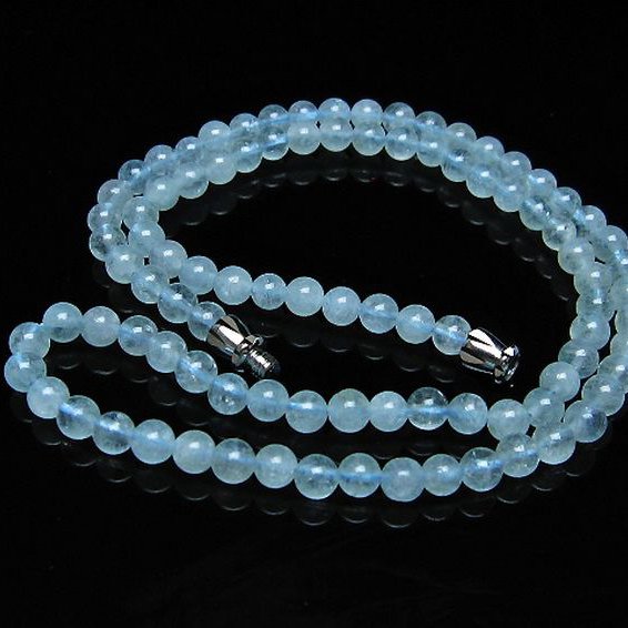 アクアマリン ネックレス 4mm [t556-3524]
