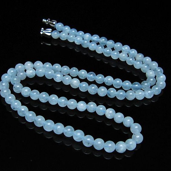 アクアマリン ネックレス 4mm [T556-3532]