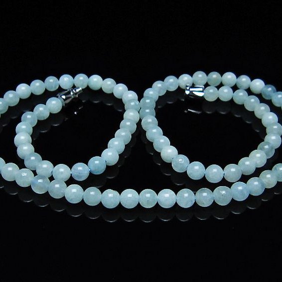 アクアマリン ネックレス 5mm [T556-3556]