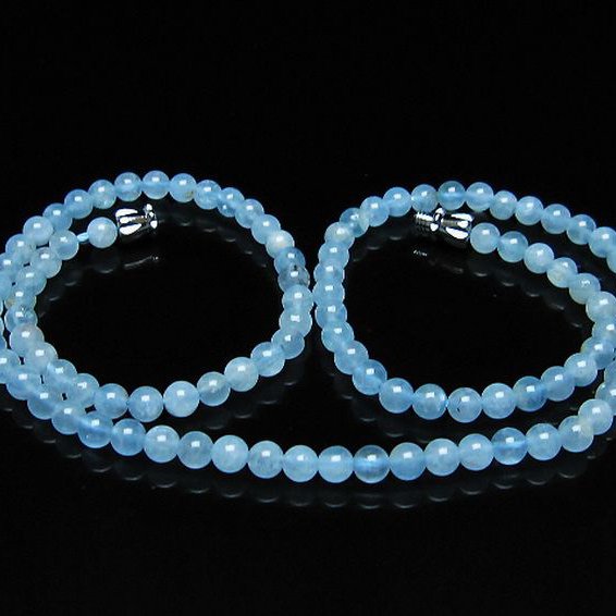 アクアマリン ネックレス 4mm [T556-3586]