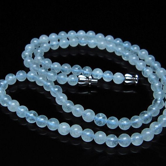 アクアマリン ネックレス 5mm [t556-3601]