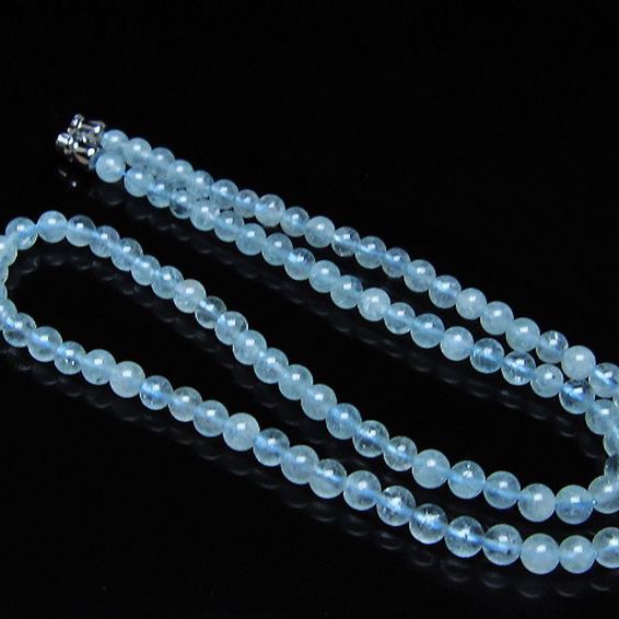 アクアマリン ネックレス 4mm [t556-3604]