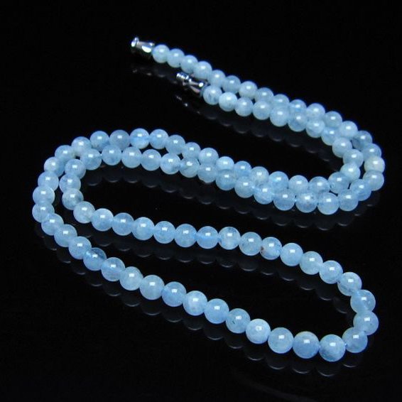 アクアマリン ネックレス 4mm [t556-3701]