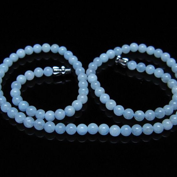 アクアマリン ネックレス 4mm [T556-3715]