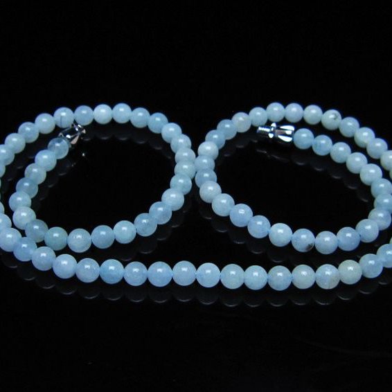 アクアマリン ネックレス 5mm [T556-3723]