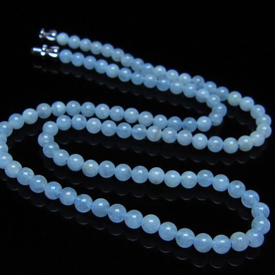 アクアマリン ネックレス 4mm [t556-3729]