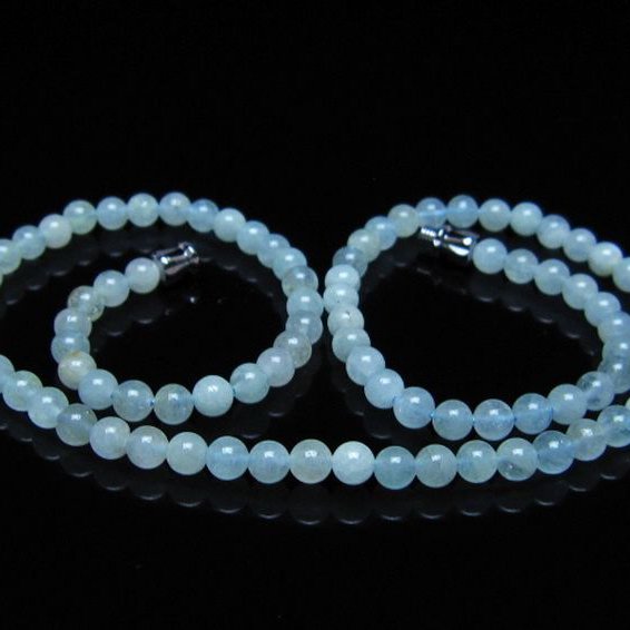 アクアマリン ネックレス 4mm [t556-3774]