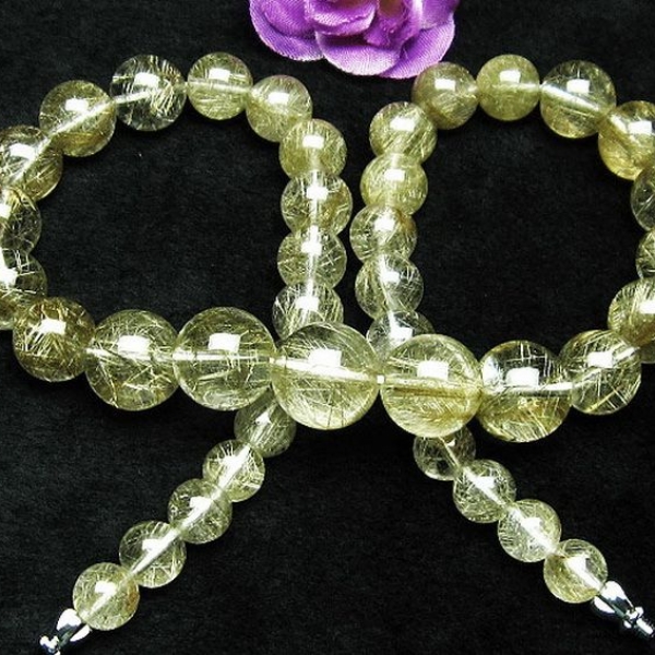 プラチナ入水晶 ネックレス 14mm [T558-22]   