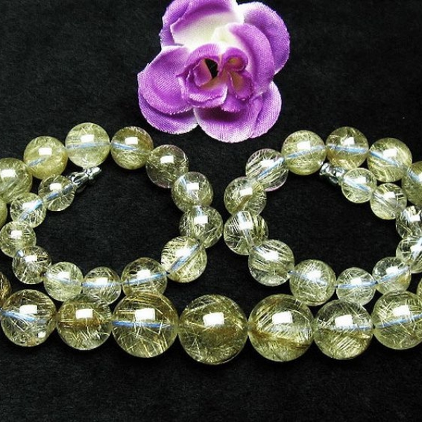 プラチナ入水晶 ネックレス 14mm [T558-26]   