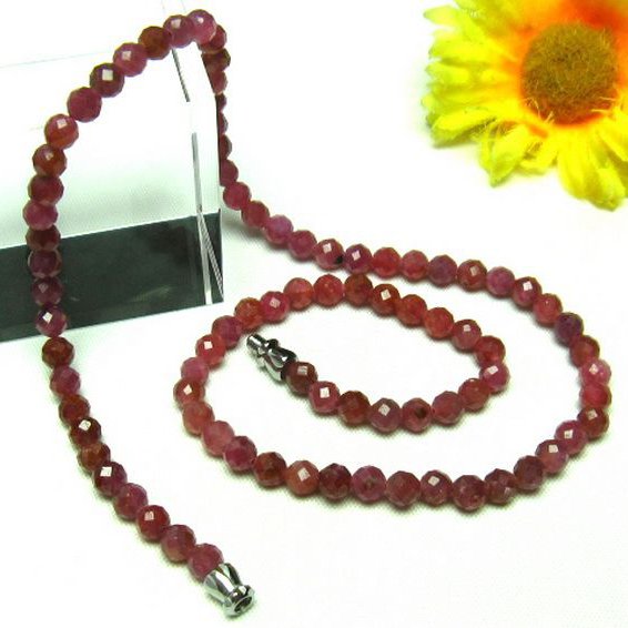 ルビー ネックレス 5mm [t561-1609]