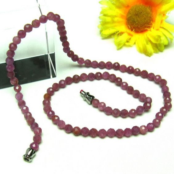 ルビー ネックレス 4mm [t561-1616]