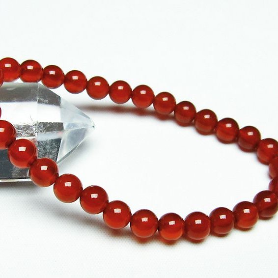 赤アゲート ブレスレット 6mm [t57-6626]
