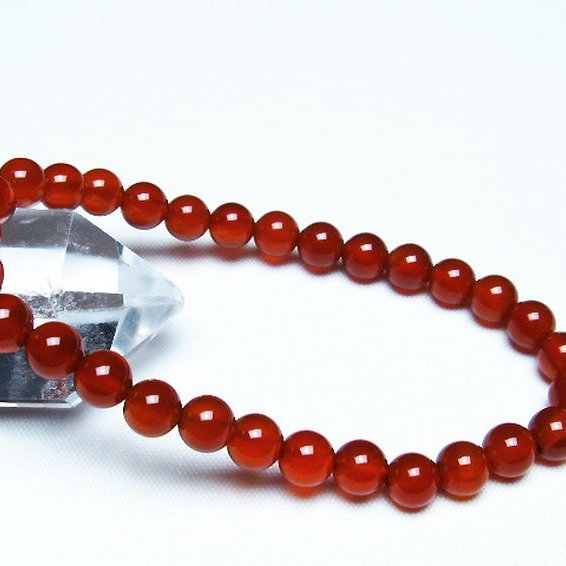 赤アゲート ブレスレット 6mm [T57-6860]