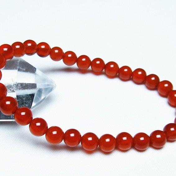 赤アゲート ブレスレット 6mm [T57-6866]