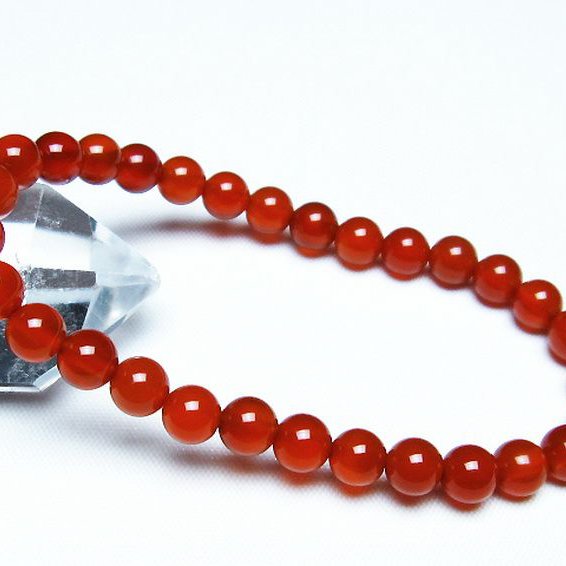 赤アゲート ブレスレット 6mm [T57-6874]