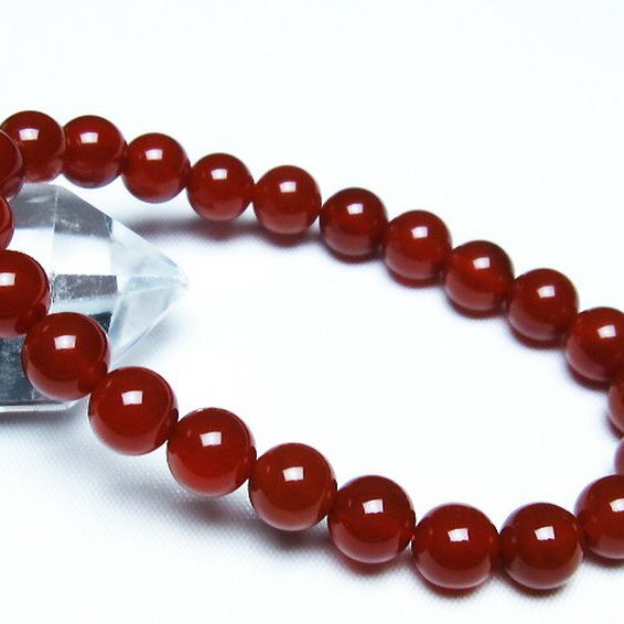 赤アゲート ブレスレット 8mm [T57-6889]