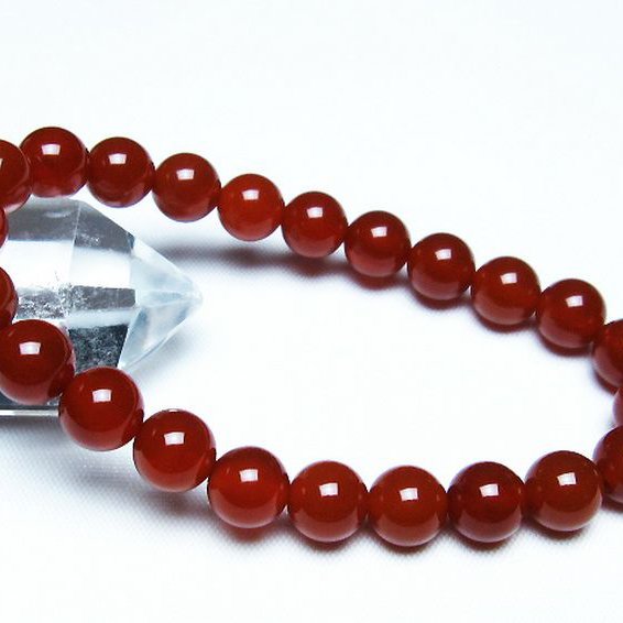 赤アゲート ブレスレット 8mm [T57-6895]