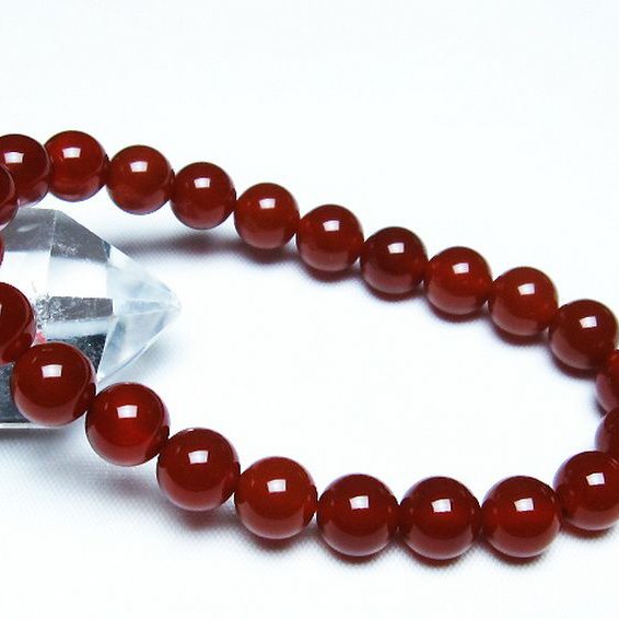 赤アゲート ブレスレット 8mm [T57-6897]