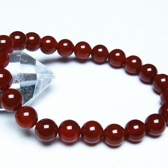 赤アゲート ブレスレット 8mm [T57-6918]